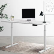 Electric Standing Desk Sit-Stand Desk in White (140cm)