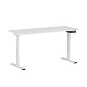 Electric Standing Desk 140cm Adjustable Height Motorised Home Office Desk White
