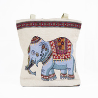 Light Blue Elephant Tote Bag