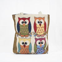 Four Hoot Owls Tote Bag