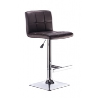 Set of 2 Black Chocolate Bar Stools with Gas Lift