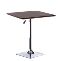 Set of 2 Square Chocolate Bar Tables with Gas Lift