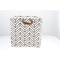 Chevron Cube Storage Basket 33 x 33 x 33cm