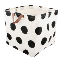 Black Spot Cube Storage Basket 33 x 33 x 33cm