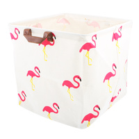 Flamingo Cube Storage Basket 33 x 33 x 33cm