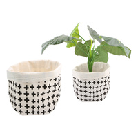 Black Cross Medium Storage Basket 25 x 25cm