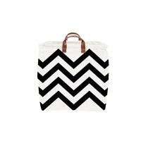 Black Zig Zag Cube Storage Basket 33 x 33 x 33cm