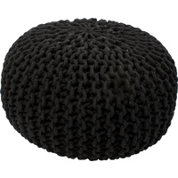 Knitted Gumball Pouf Black 50X50X30Cm