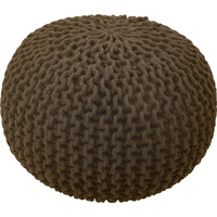Knitted Gumball Pouf Light Brown 50X50X30Cm