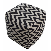 Black Woven Morrocan Pouf 40 x 40 x 40cm 
