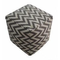 Grey Woven Morrocan Pouf 40 x 40 x 40cm