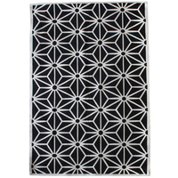 Woven Kaleidescope Rug Black 120 x 180cm