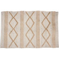 Diwali Cotton Jute Hand Knit Rug Diamond Stripe 150X240Cm