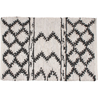 Moatsu Cotton Leather Rug Hand Knit Aztec 60X90Cm
