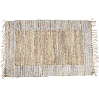 Onam Cotton Leather Hand Knit Rug Border 60X90Cm