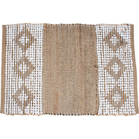 Bihu Cotton Jute Hand Knit Rug Bobble 60 X 90Cm