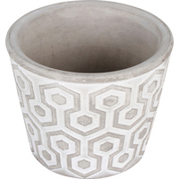 Concrete Pot 11X11X9Cm Tapered Round Geometric