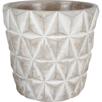 Concrete Pot 14X14X13Cm Round Tapered Pyramid Design