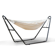 Hammock Bed with Steel Frame Stand - Cream