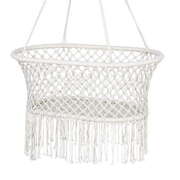 Hammock Chair Cotton Swing Chair Outdoor Indoor Cream