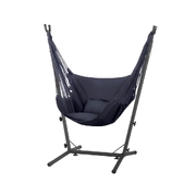 Hammock Chair Outdoor Camping with Stand Grey