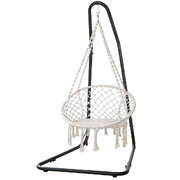 Hammock Hanging Chair with Steel Stand  Comfortable Swing Seat - Stylish