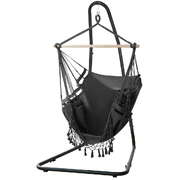 Hammock Hanging Chair with Steel Stand  Comfortable Swing Seat with Strong