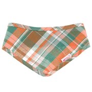 Green Tartan Dog Bandana Size Large 