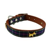 Highland Blue Tartan Dog Collar Size Medium 