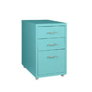Filing Storage Cabinet 3 Drawer Blue