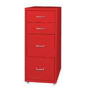4 Tiers Steel Orgainer Metal File Cabinet With Drawers Office Furniture Red