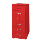 6 Tiers Steel Orgainer Metal File Cabinet With Drawers Office Furniture Red