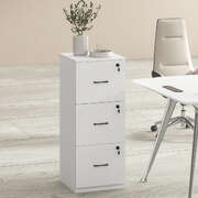 White 3 Drawer File Cabinet 41x41x103cm