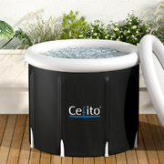 Portable Ice Bath Tub 70X80Cm Inflatable Folding Bathtub Spa Massage 