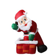 Inflatable Christmas Decor Santa Chimney 1.2M LED Lights Xmas Party