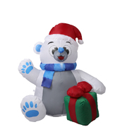 Inflatable Christmas Decorations Polar bear 1.2M LED Lights Xmas Party