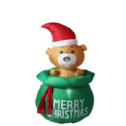 Inflatable Christmas Decorations Bubbly Bear 1.5M LED Lights Xmas Party