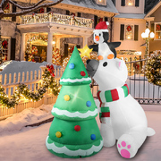  Inflatable Christmas Decor Polar Bear Tree 1.8M LED Lights Xmas Party
