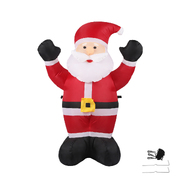  Inflatable Christmas Decor Cheerful Santa 1.2M LED Lights Xmas Party