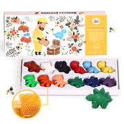 Beeswax Crayons Boxed-Cute Dinosaurs 12 Colours