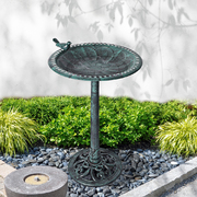 Premium quality 2PC Bird Bath Feeder Food Station -Green