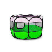 Pet Soft Playpen Dog Cat Puppy Play Round Crate Cage Tent Portable L Green