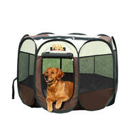 Dog Playpen Pet Play Pens Foldable Panel Tent Cage Portable Puppy Crate 48"