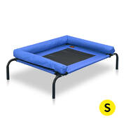 Pet Bed Heavy Duty Frame Hammock Bolster Trampoline Dog Puppy Mesh S Blue