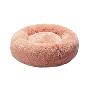 Donut-shaped Pet Bed Deep Sleeping Pink L