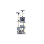 1.7M Cat Scratching Post Tree Gym House Condo Furniture Scratcher Wood Grey