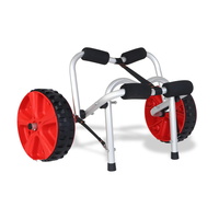 Aluminium Collapsible Kayak Trolley Wheel Cart Boat Carrier