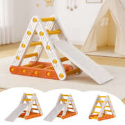 Kids Climbing Frame Set with Slide Indoor Outdoor Toddler Pikler Triangle Climber