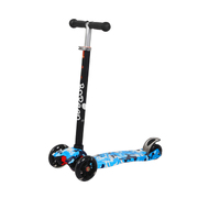 3 Wheels Kids Scooter Adjustable Height Flashing LED Toddler Toys Blue
