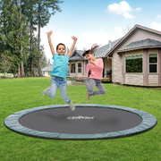 12FT In-Ground Trampoline Outdoor Fun with Safety Mat